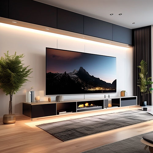 big screen smart tv for hotel front