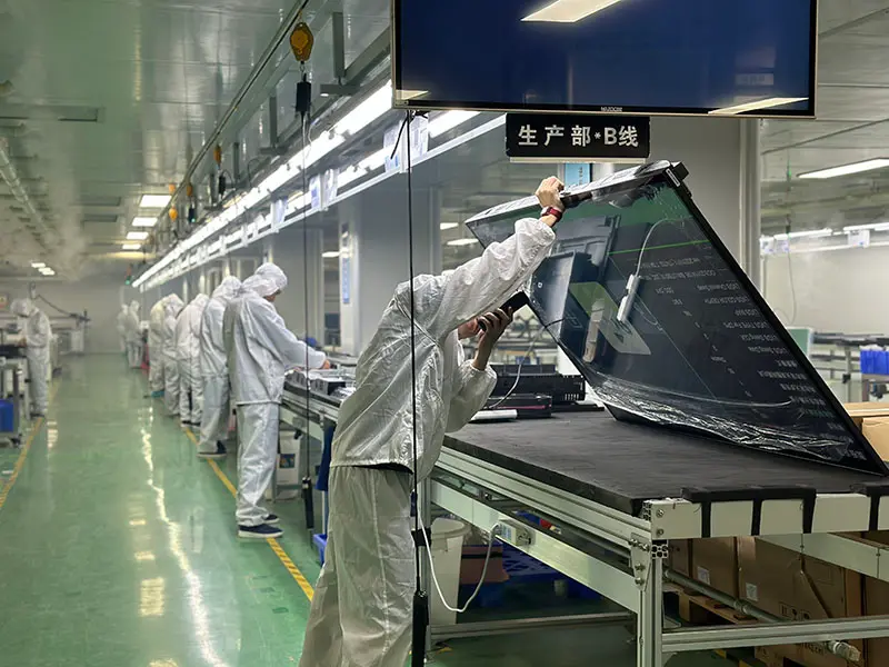 smart TV display screen huixin factory workshop
